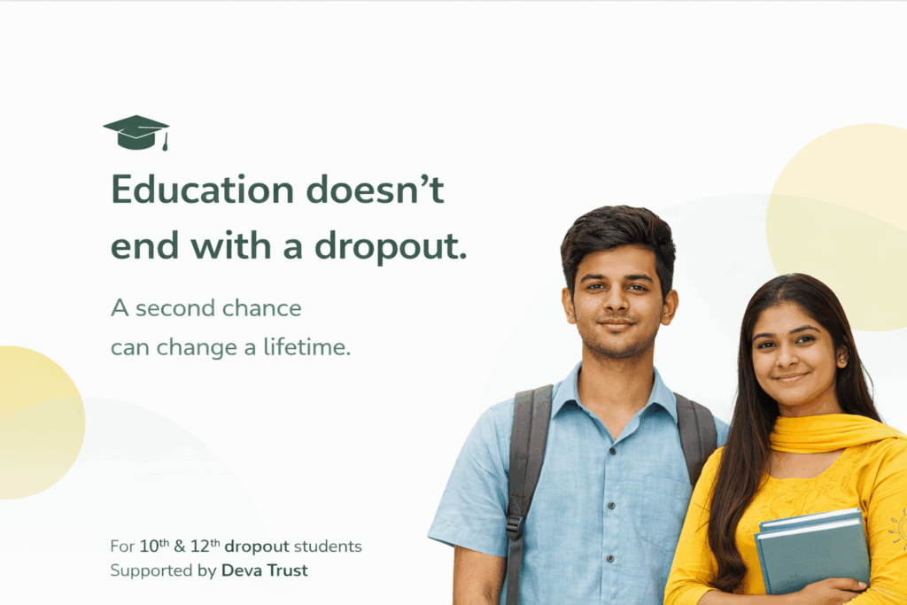 Students receiving vocational training and educational support with DevaTrust in India